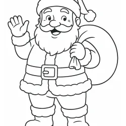 Papai Noel para imprimir e colorir