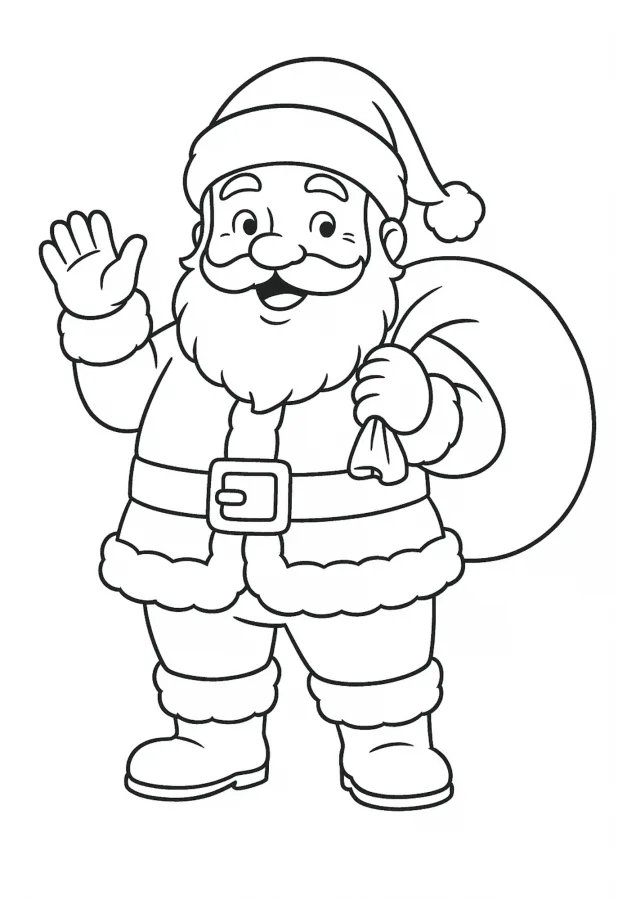 Papai Noel para imprimir e colorir