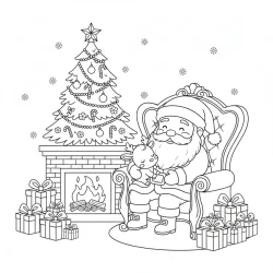 Papai Noel para imprimir e colorir