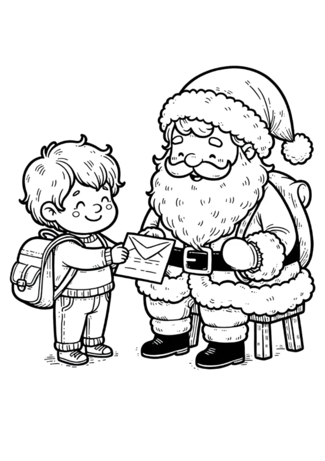 Papai Noel para imprimir e colorir
