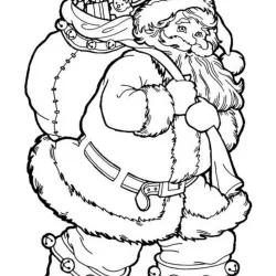 Papai Noel para imprimir e colorir