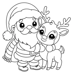 Papai Noel para imprimir e colorir