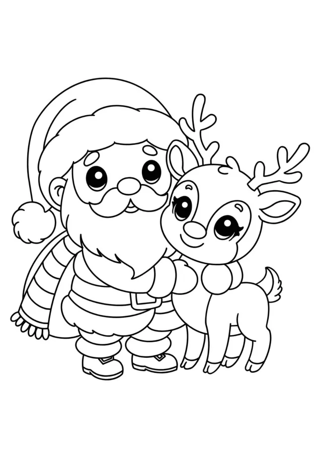 Papai Noel para imprimir e colorir