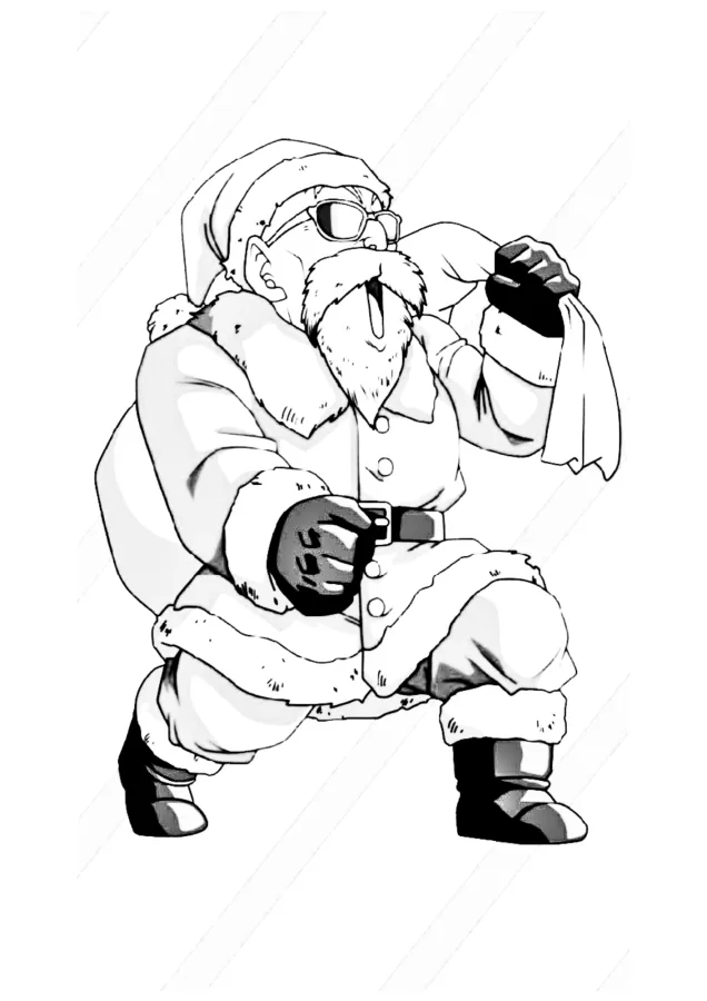 Papai Noel para imprimir e colorir
