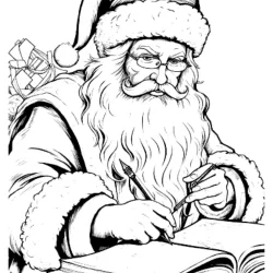 Papai Noel para imprimir e colorir
