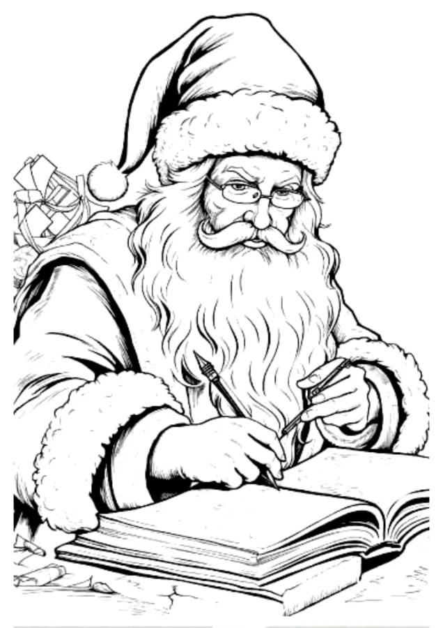 Papai Noel para imprimir e colorir