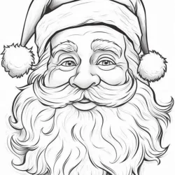 Papai Noel para imprimir e colorir
