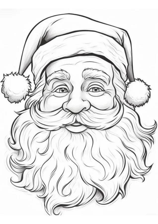Papai Noel para imprimir e colorir