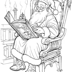 Papai Noel para imprimir e colorir