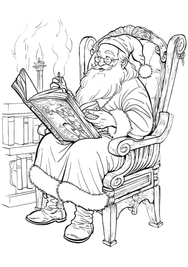 Papai Noel para imprimir e colorir