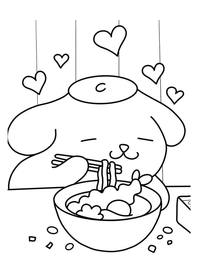 Pompompurin para imprimir e colorir