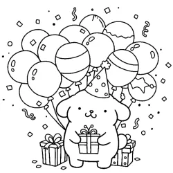 Pompompurin para imprimir e colorir