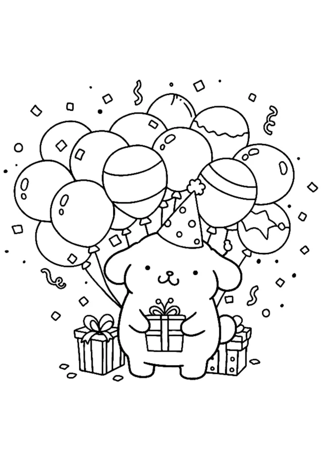 Pompompurin para imprimir e colorir