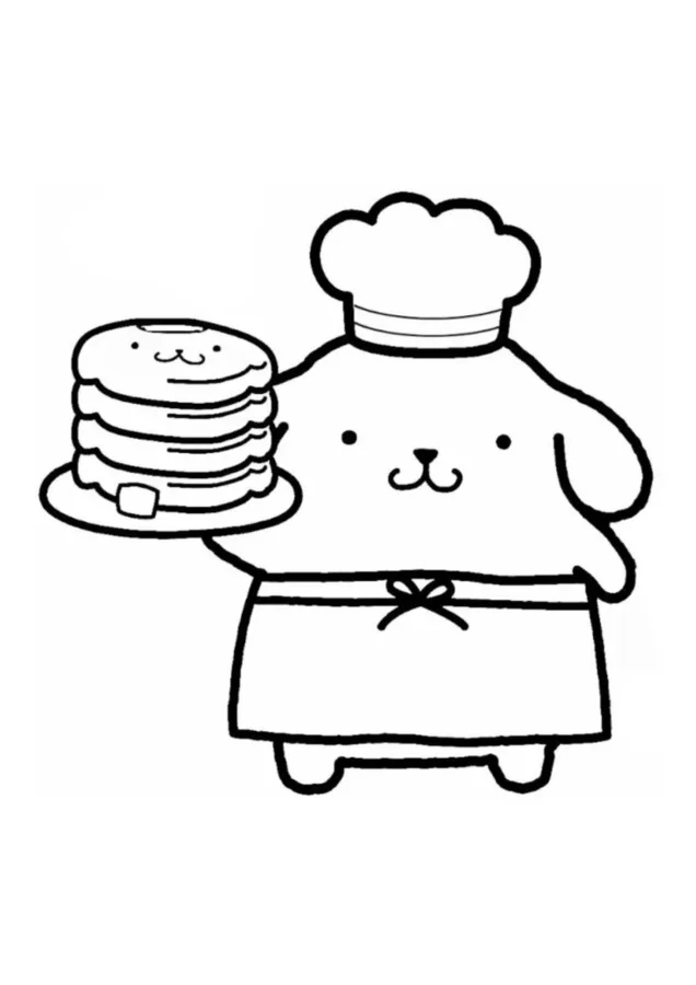 Pompompurin para imprimir e colorir