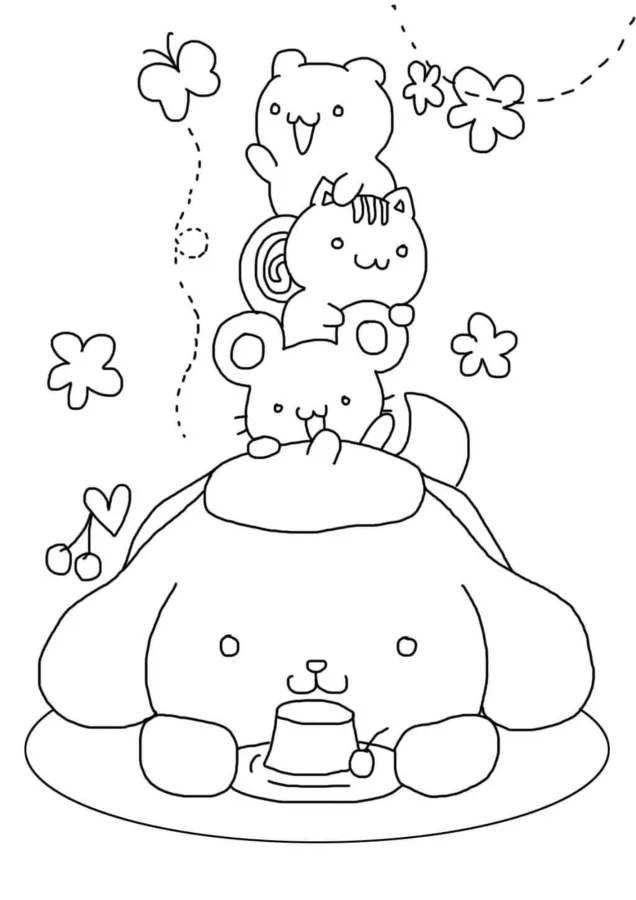 Pompompurin para imprimir e colorir
