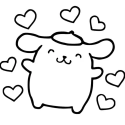 Pompompurin para imprimir e colorir