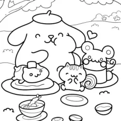 Pompompurin para imprimir e colorir