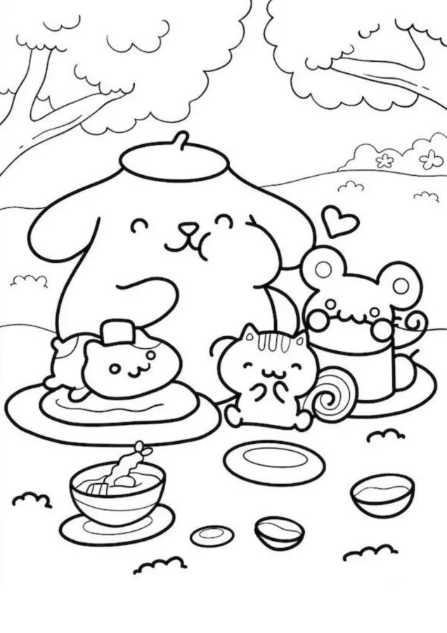 Pompompurin para imprimir e colorir