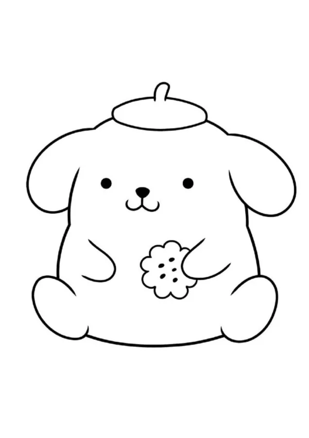 Pompompurin para imprimir e colorir