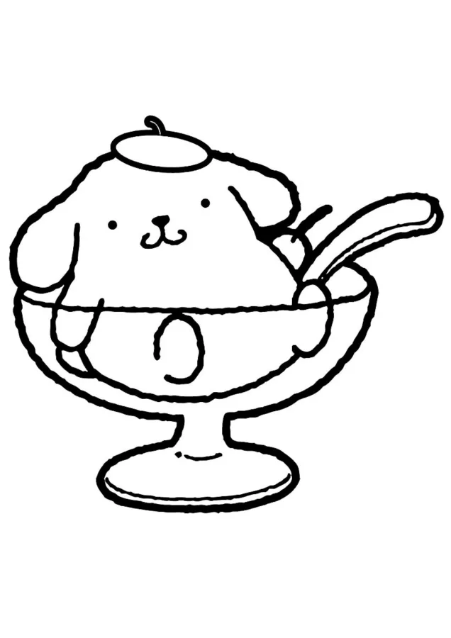 Pompompurin para imprimir e colorir