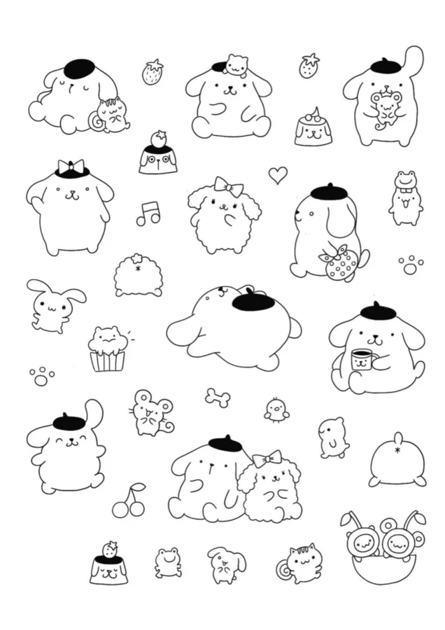 Pompompurin para imprimir e colorir