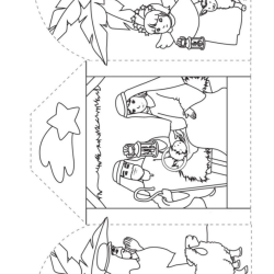 Presépio para imprimir e colorir