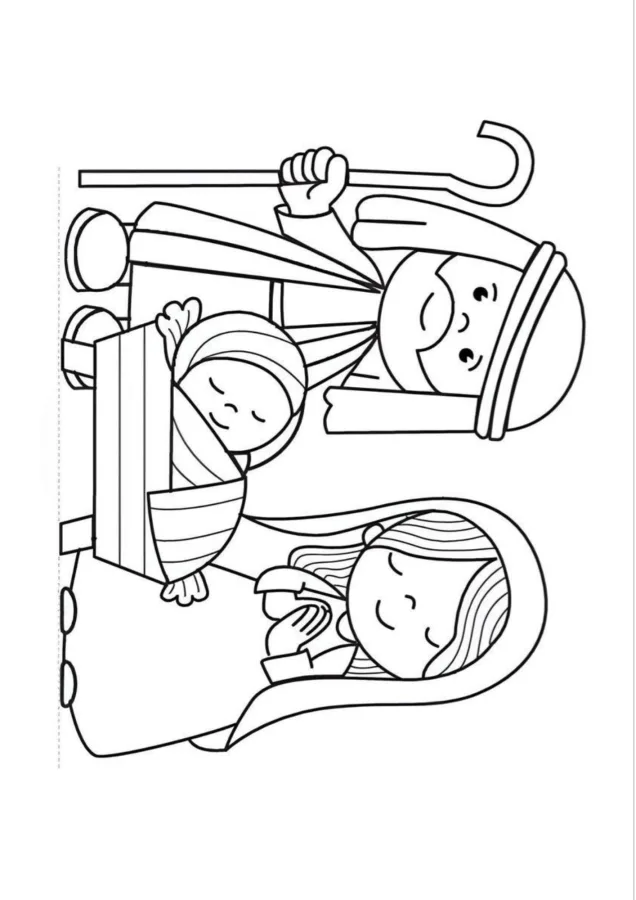 Presépio para imprimir e colorir