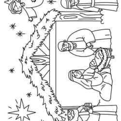 Presépio para imprimir e colorir