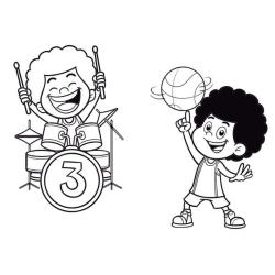 3 palavrinhas para imprimir e colorir