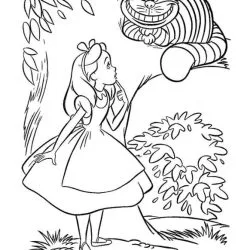 Alice no País das Maravilhas para imprimir e colorir