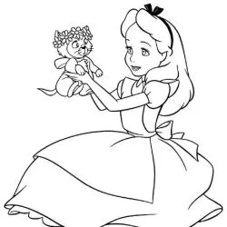 Alice no País das Maravilhas para imprimir e colorir