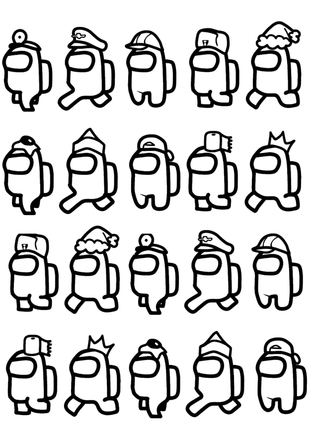 Among Us para imprimir e colorir