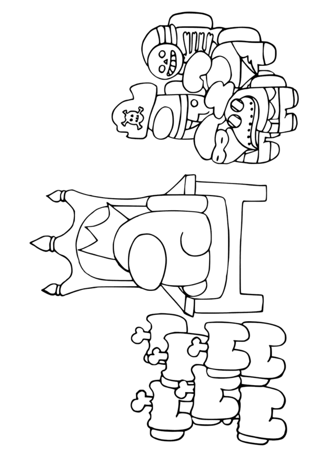 Among Us para imprimir e colorir