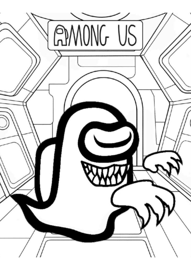 Among Us para imprimir e colorir