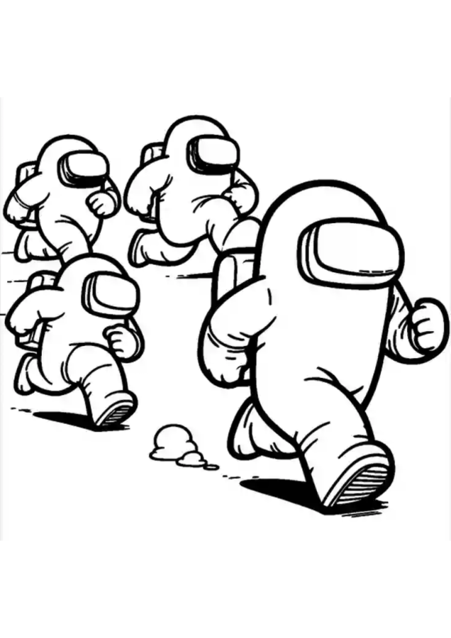 Among Us para imprimir e colorir