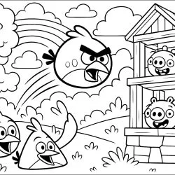 Angry Birds para imprimir e colorir