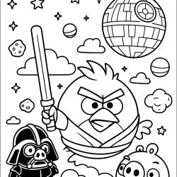 Angry Birds para imprimir e colorir