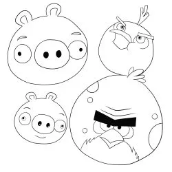 Angry Birds para imprimir e colorir