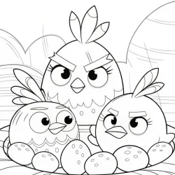 Angry Birds para imprimir e colorir