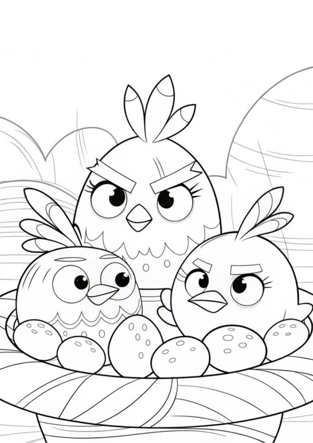 Angry Birds para imprimir e colorir