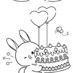 Aniversário para imprimir e colorir