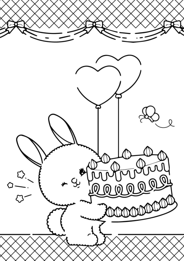 Aniversário para imprimir e colorir