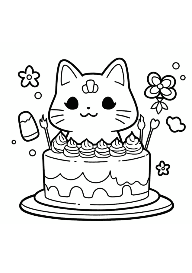 Aniversário para imprimir e colorir