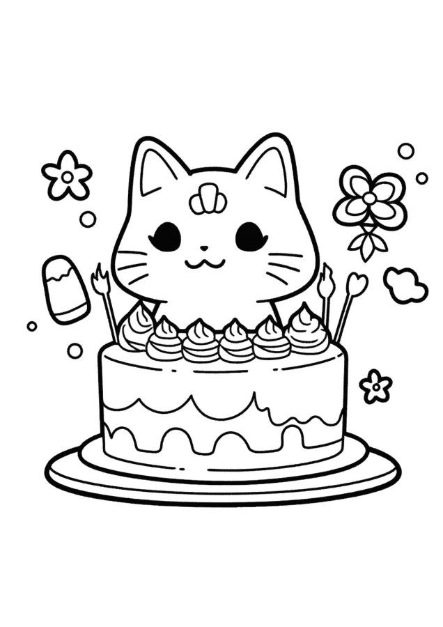 Aniversário para imprimir e colorir