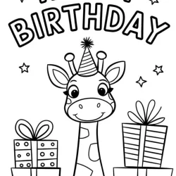 Aniversário para imprimir e colorir
