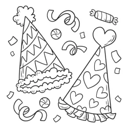 Aniversário para imprimir e colorir