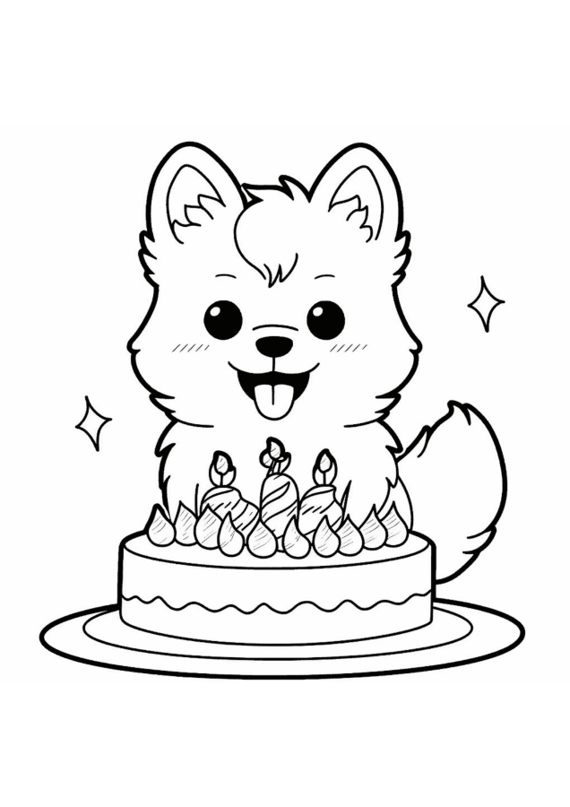 Aniversário para imprimir e colorir