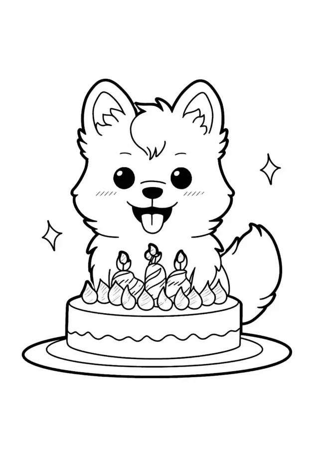 Aniversário para imprimir e colorir