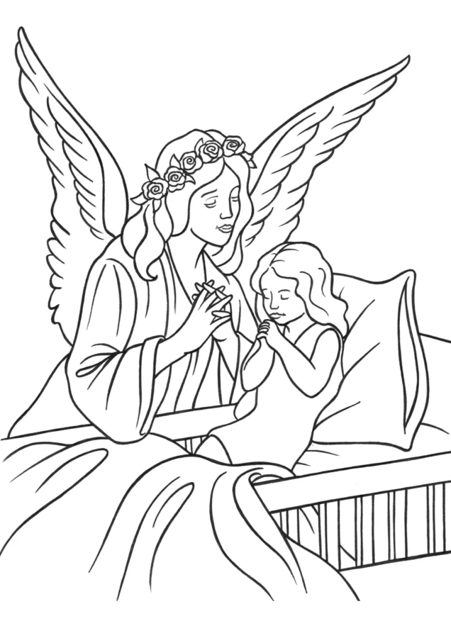 Anjos para imprimir e colorir