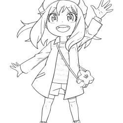 Anya para imprimir e colorir